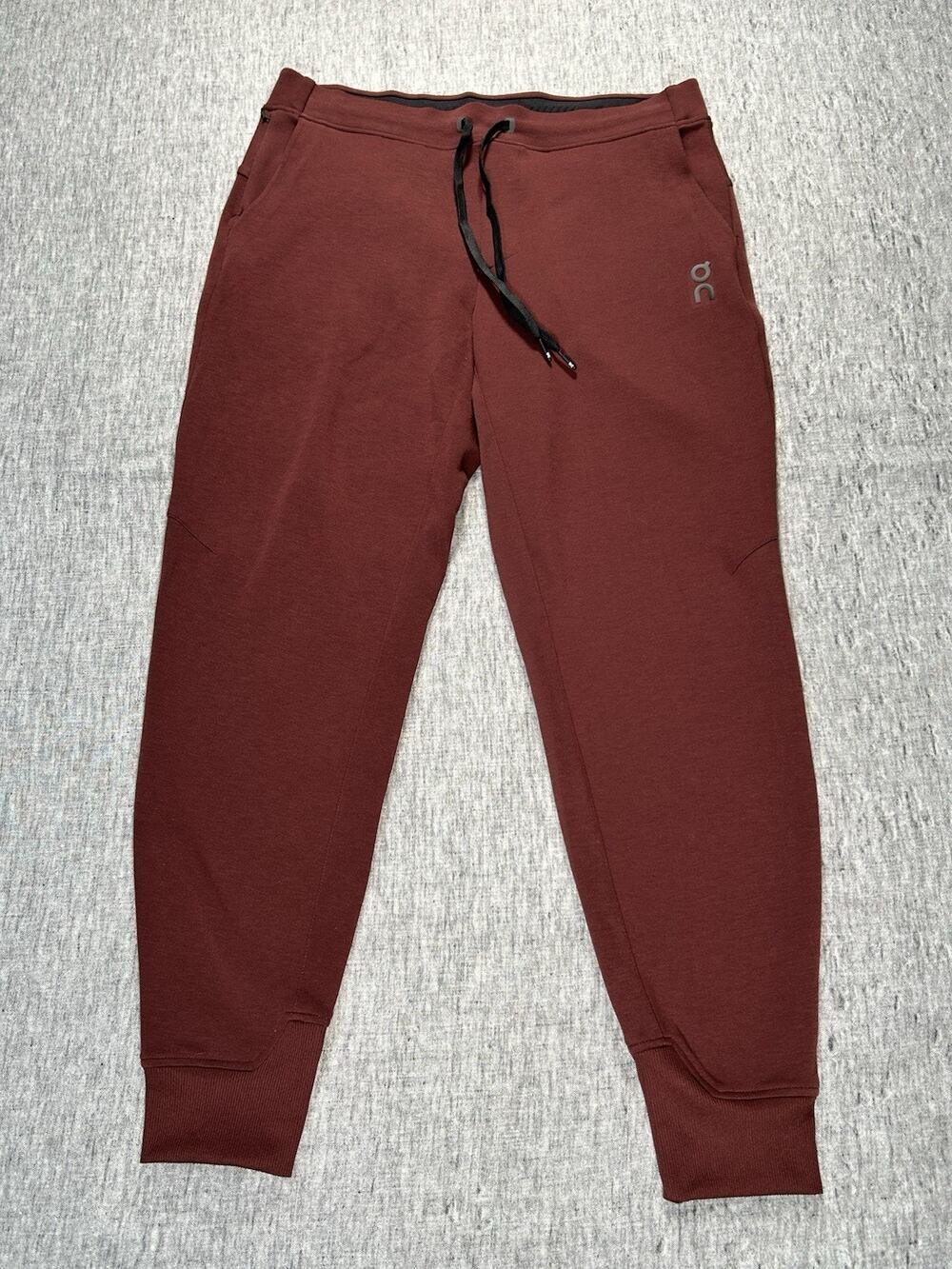 On Running Jogger Sweat Pants Mens Large 33x29 Maroon Athleisure Sporty